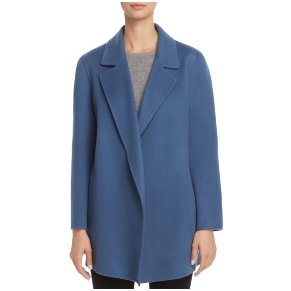 Theory Clairene Coat Blue Petite
